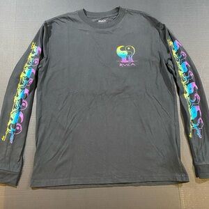 RVCA Black Long Sleeve with Neon Graphics